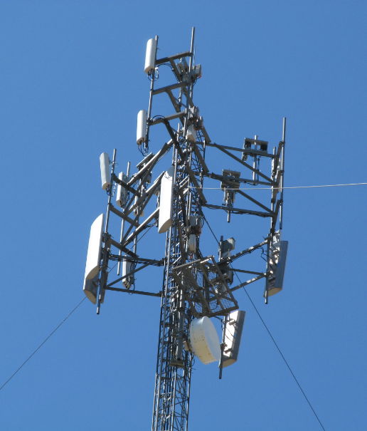 image of telecom tower with cables